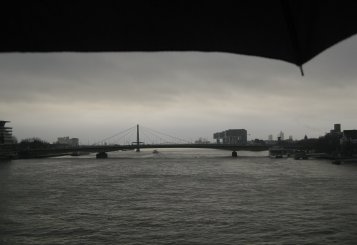 201301DP germany cologne kennedy bridge umbrella river rhine